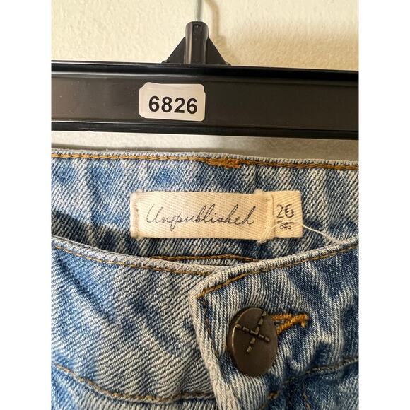 Unpublished Blue Denim Mini Skirt Sz 26 - Picture 3 of 3